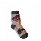 Ullsokker med dompapmotiv str. 37–39 thumbnail