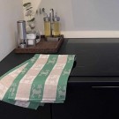 Kjøkkenhåndkle med kattemotiv - grønn, 50×70 cm thumbnail