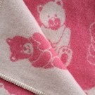 Bamse barnepledd rosa 90 x 130 cm thumbnail