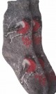 Ullsokker med dompap motiv grå str. 37–39 thumbnail