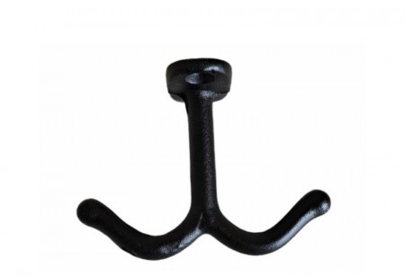Ankerkrok i aluminium svart, 75×55 mm