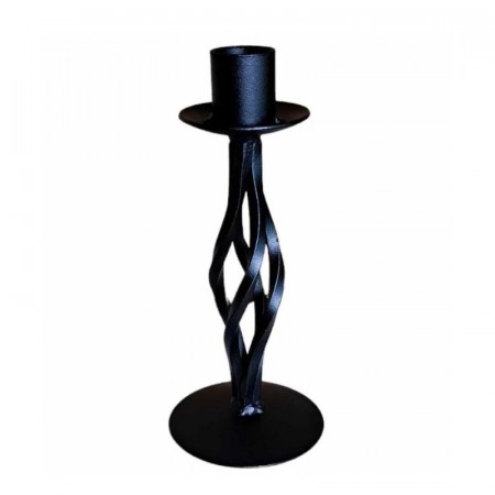 Lysestake i smijern 16,5 cm, svart