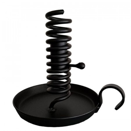 Lysestake i smijern - svart, 13 cm