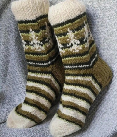 Håndstrikkede ullsokker til dame str. 40-41
