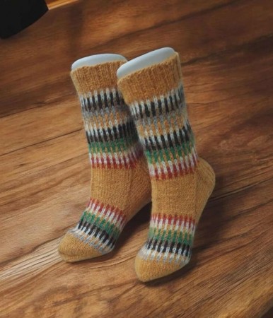 Ullsokker til dame str. 39–40, oransje