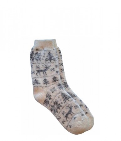 Ullsokker til herre str. 43–45 med vintermotiv