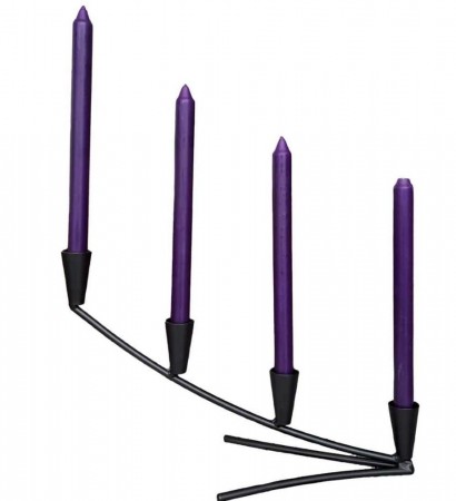 Adventslysestake i smijern 40 cm, svart