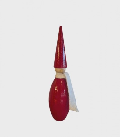 Julenisse i tre 18,5 cm, rød