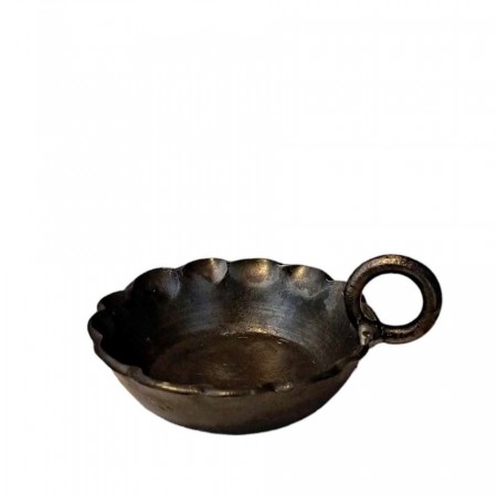 Håndsmidd kubbelysestake Ø10 cm, svart