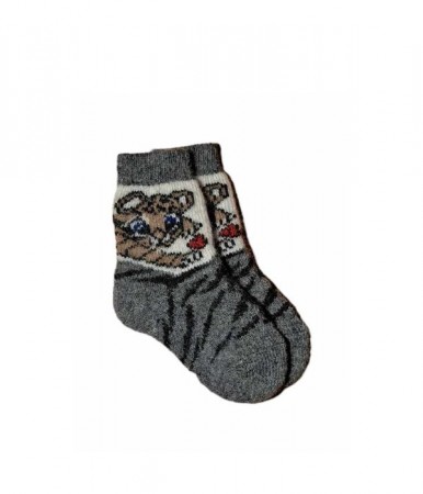 Ullsokker med tigermotiv str. 24–26