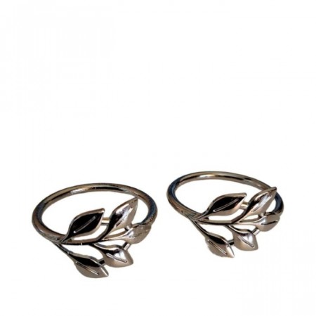 Serviettringer 2 pk sølv, ø 4 cm