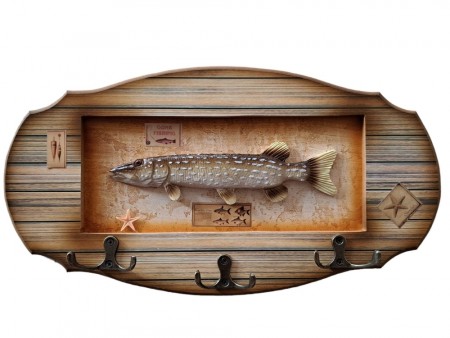 Knaggrekke med 3 doble kroker 18,5 x 35 cm