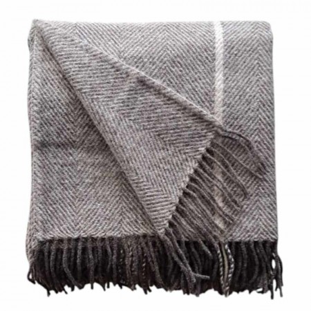 Elegant ullpledd 140×240 cm, brun