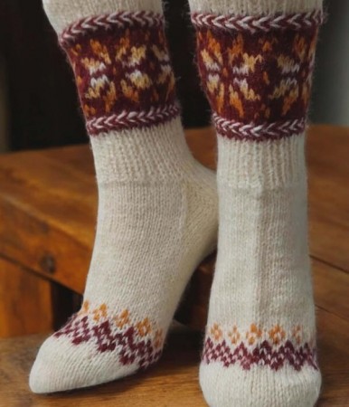Håndstrikkede ullsokker str. 39–40