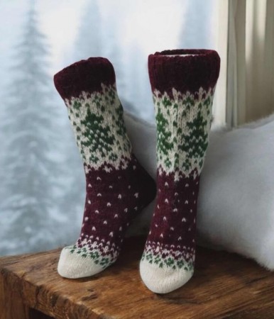 Håndstrikkede ullsokker str. 39–40