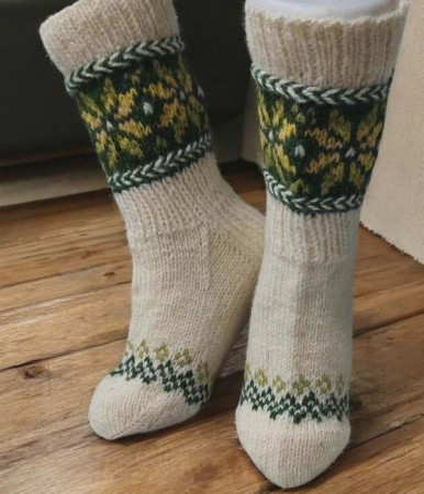Håndstrikkede ullsokker str. 38–39
